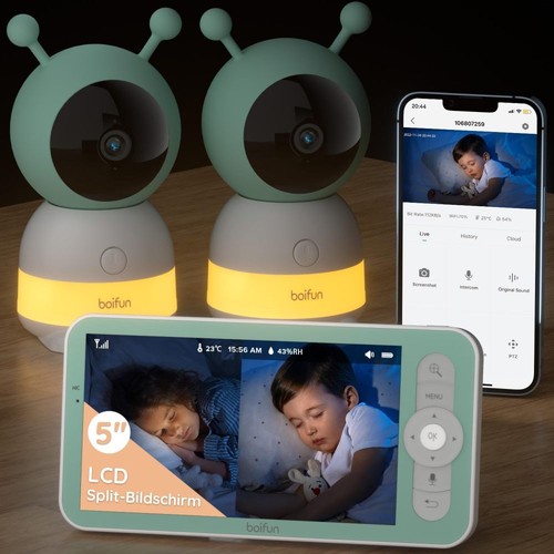 Baby monitor 2k3mp pollici - monitor, 5